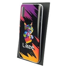 Чехол накладка Vinil для XIAOMI Redmi 9A, силикон, рисунок Likee Cat, цвет черный