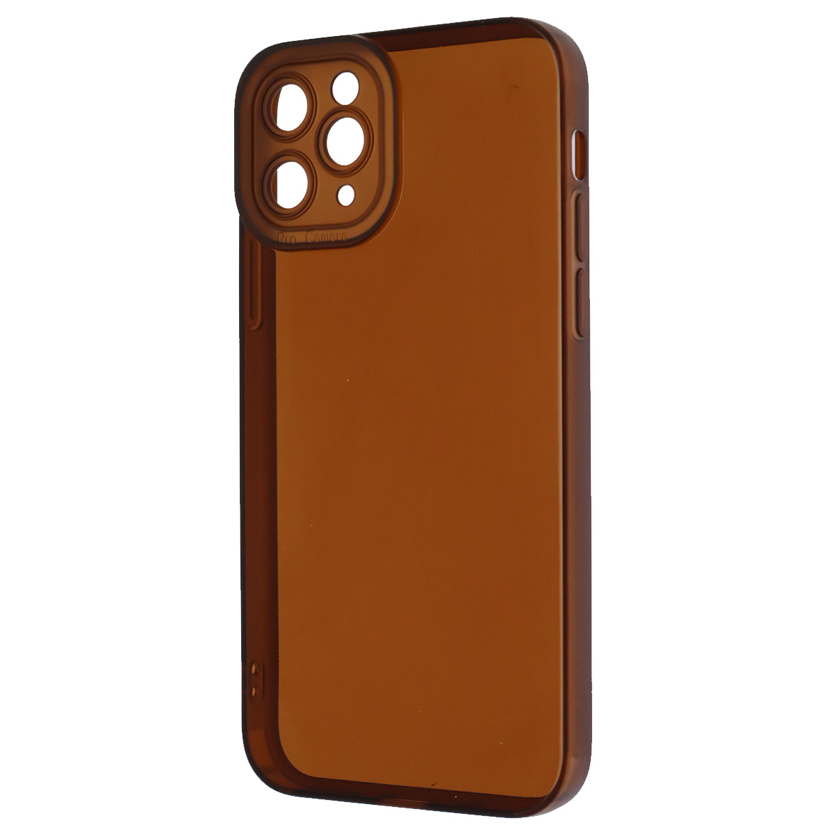 Чехол накладка CATEYES для APPLE iPhone 11 Pro, защита камеры, силикон, цвет прозрачно коричневый