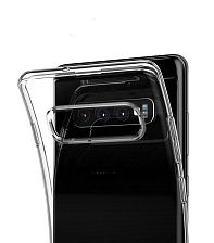 Чехол накладка TPU CASE для SAMSUNG Galaxy S10 Plus (SM-G975), силикон, ультратонкий, цвет прозрачный