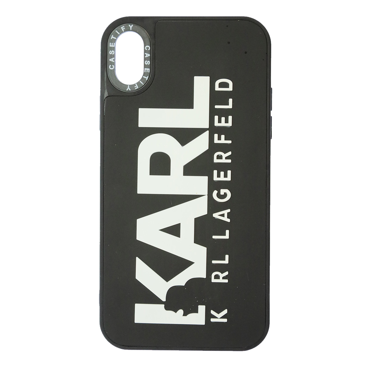 Чехол накладка для APPLE iPhone XR, силикон, рисунок KARL LAGERFELD