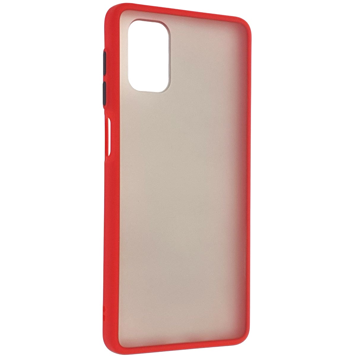 Чехол накладка SKIN SHELL для SAMSUNG Galaxy M51 (SM-515), силикон, пластик, цвет окантовки красный