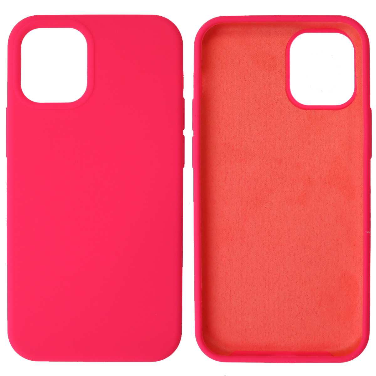 Чехол накладка Silicon Case для APPLE iPhone 12 mini (5.4"), силикон, бархат, цвет фуксия