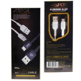 Кабель-USB для Type-C ASPOR A123 (1.2м), белый.