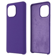 Чехол накладка Silicon Cover для XIAOMI Mi 11, силикон, бархат, цвет индиго
