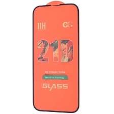 Защитное стекло 21D для APPLE iPhone 15 (6.1"), APPLE iPhone 16 (6.1"), цвет окантовки черный Защитное стекло 21D для APPLE iPhone 15 (6.1"), APPLE iPhone 16 (6.1"), цвет окантовки черный