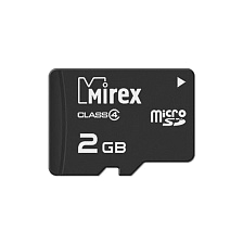Карта памяти MicroSD 2GB MIREX Class 4, без адаптера