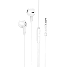 Гарнитура (наушники с микрофоном) проводная, BOROFONE BM68 Kelly, цвет белый