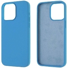Чехол накладка Silicon Case для APPLE iPhone 15 Pro Max (6.7"), силикон, бархат, цвет голубой Чехол накладка Silicon Case для APPLE iPhone 15 Pro Max (6.7"), силикон, бархат, цвет голубой