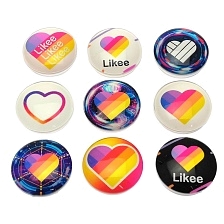 Держатель подставка, попсокет для смартфонов и планшетов 3D POP SOCKET Likee MIX