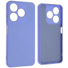 Чехол накладка NANO для TECNO Spark 10, TECNO Spark 10C, защита камеры, силикон, бархат, цвет васильковый