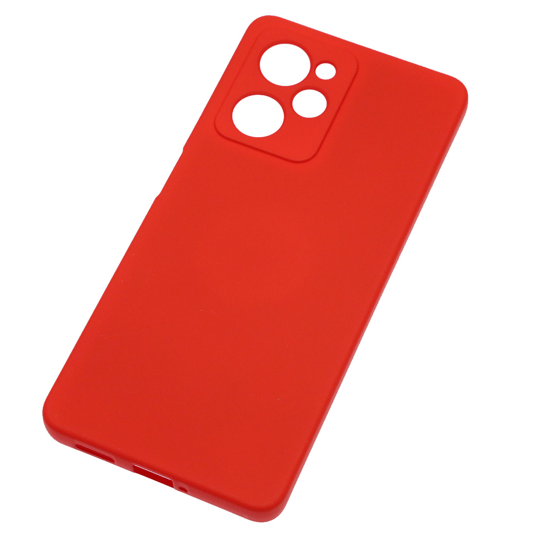 Чехол накладка NANO для XIAOMI POCO X5 Pro 5G, защита камеры, силикон, бархат, цвет красный
