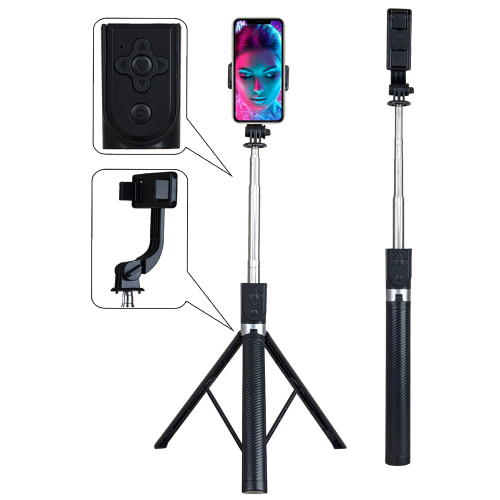 Держатель телескопический, монопод, селфи палка Selfie Stick Z6, Bluetooth, длина 1.7 м, цвет черный Держатель телескопический, монопод, селфи палка Selfie Stick Z6, Bluetooth, длина 1.7 м, цвет черный