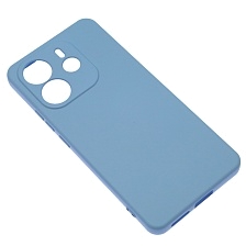 Чехол накладка NANO для XIAOMI Redmi Note 14 4G, защита камеры, силикон, бархат, цвет васильковый