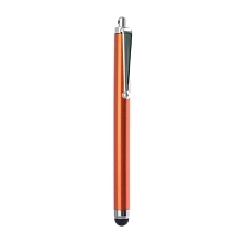 Стилус емкостной для смартфонов и планшетных ПК, длина 8 см, цвет оранжевый.