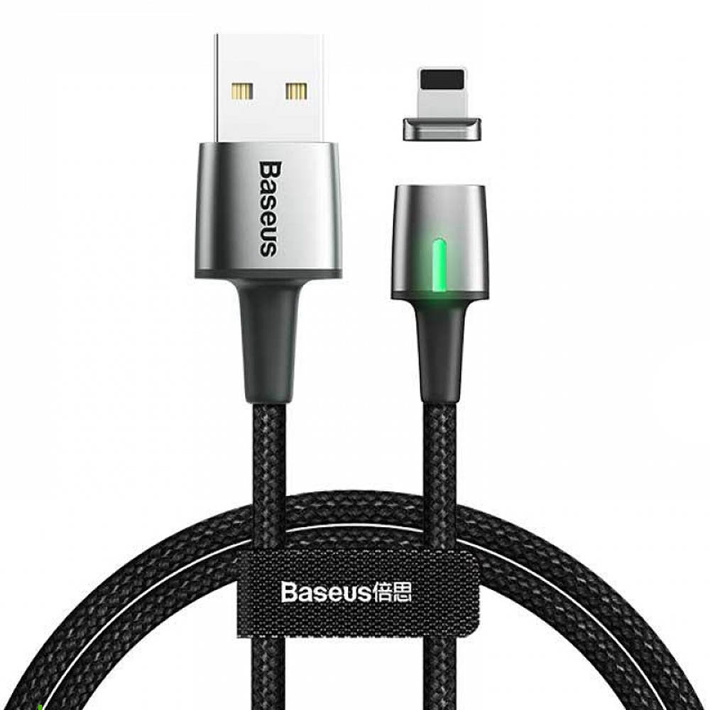 Кабель магнитный BASEUS CALXC-A01 Lightning 8-pin Baseus Zinc Magnetic Cable, цвет черный | Последняя цена