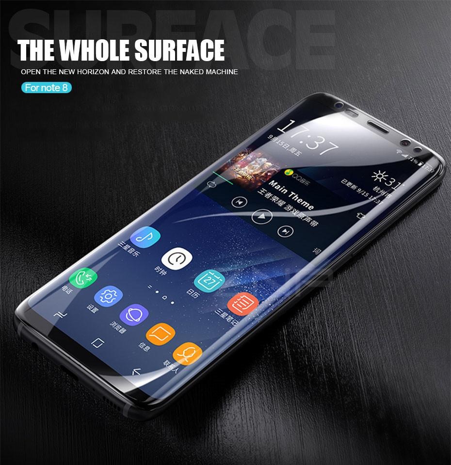 Защитная антишоковая плёнка 5D Nano Antishock для SAMSUNG Galaxy NOTE 8 (SM-N950), цвет канта чёрный MONARCH. Защитная антишоковая плёнка 5D Nano Antishock для SAMSUNG Galaxy NOTE 8 (SM-N950), цвет канта чёрный MONARCH.