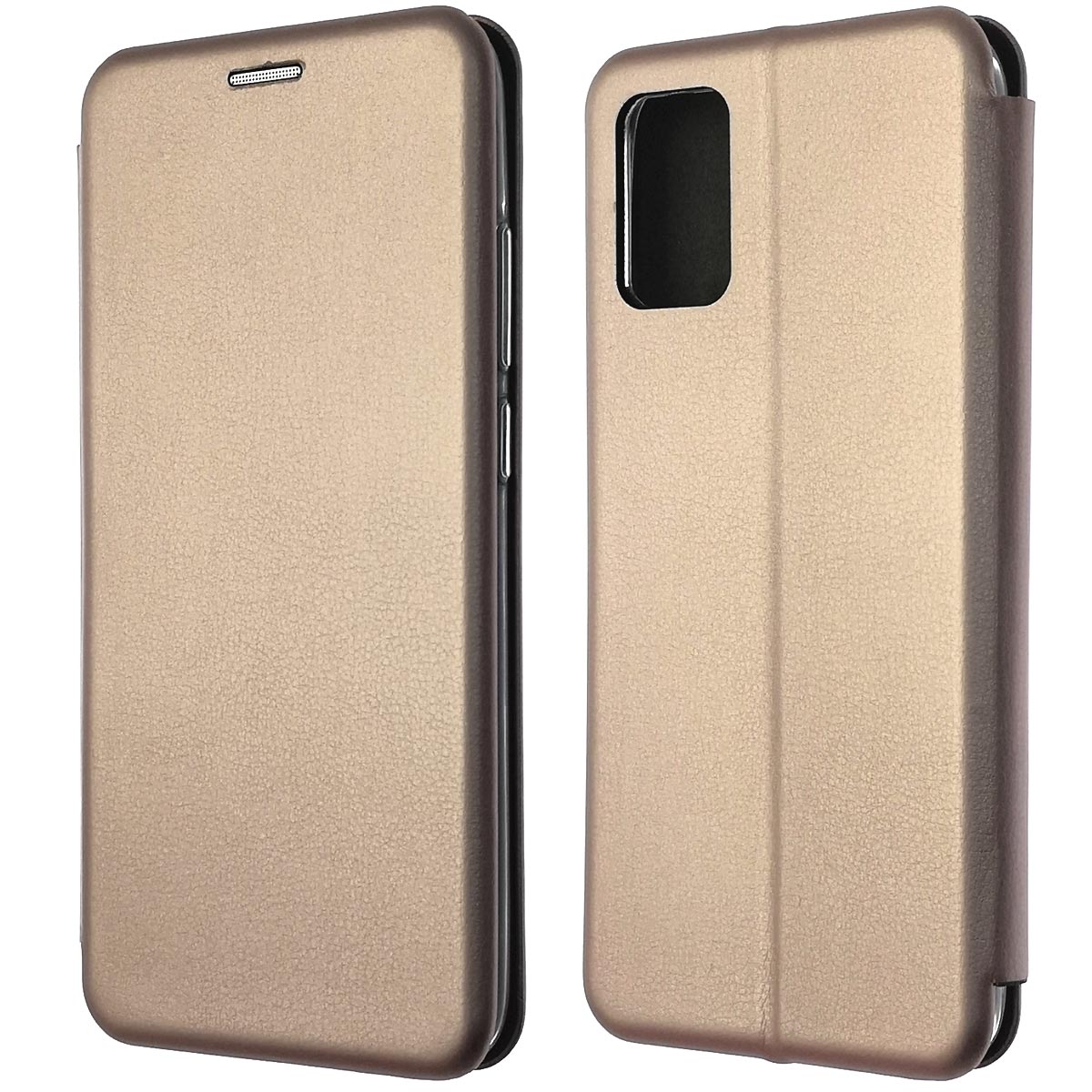 Чехол книжка STYLISH для SAMSUNG Galaxy A02S (SM-A025F), экокожа, визитница, цвет золотистый Чехол книжка STYLISH для SAMSUNG Galaxy A02S (SM-A025F), экокожа, визитница, цвет золотистый