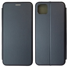 Чехол книжка STYLISH для SAMSUNG Galaxy A22S (SM-A226F), экокожа, визитница, цвет темно синий