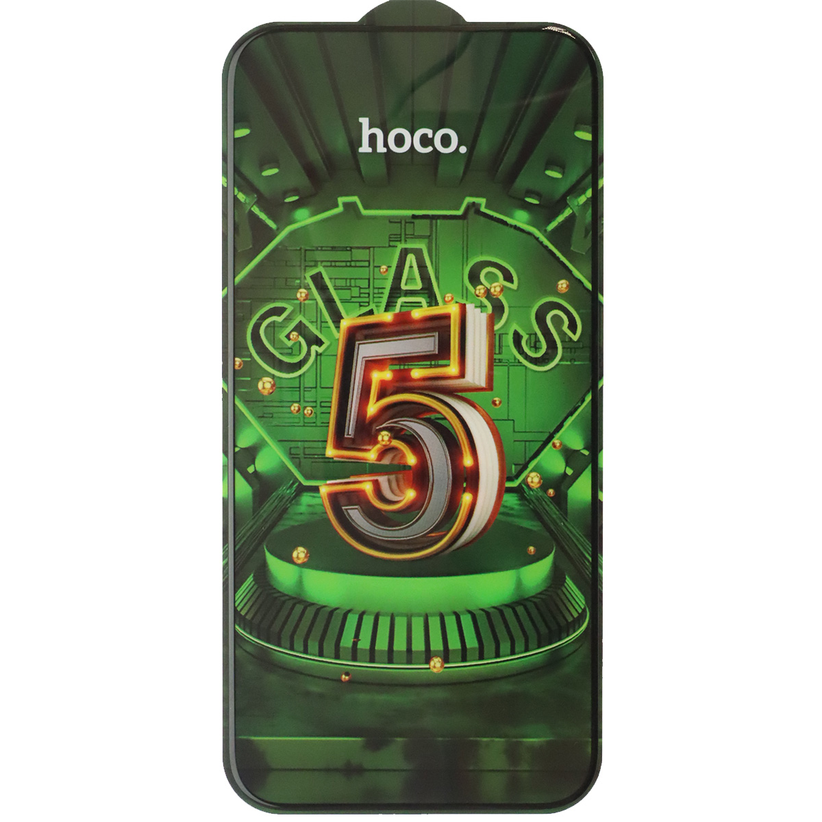 Защитное стекло 5D HOCO G12 для APPLE iPhone 14 Pro Max (6.7"), цвет окантовки черный