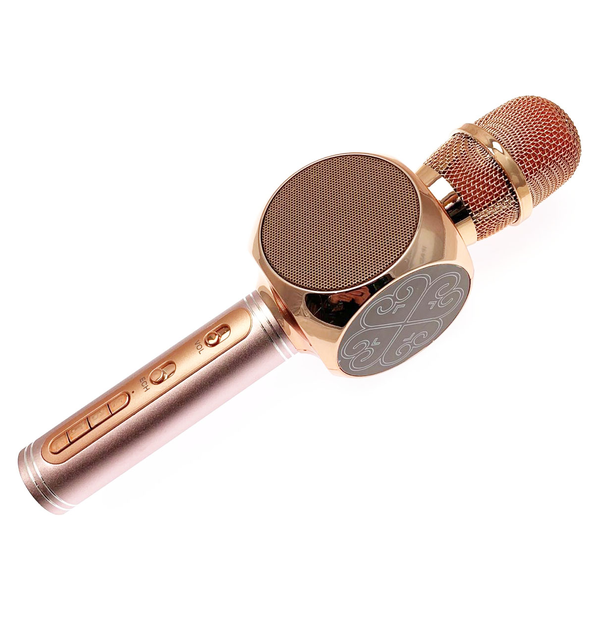 Колонка портативная, караоке-микрофон SU YOSD YS-63 (Bluetooth, microSD, USB), цвет розовое золото