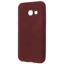 Чехол накладка Fashion Case для SAMSUNG Galaxy A3 2017 (SM-A320), силикон, цвет бордовый