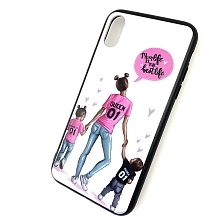 Чехол накладка для APPLE iPhone X, XS, силикон, рисунок Mom life is the best.