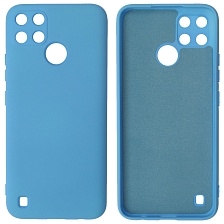 Чехол накладка NANO для Realme C21Y, C25Y, силикон, бархат, цвет голубой