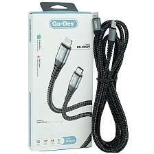 Кабель GO-DES GD-UC597 USB-C - Lightning 8 pin, 3A, длина 2 метра, 20W, цвет черный