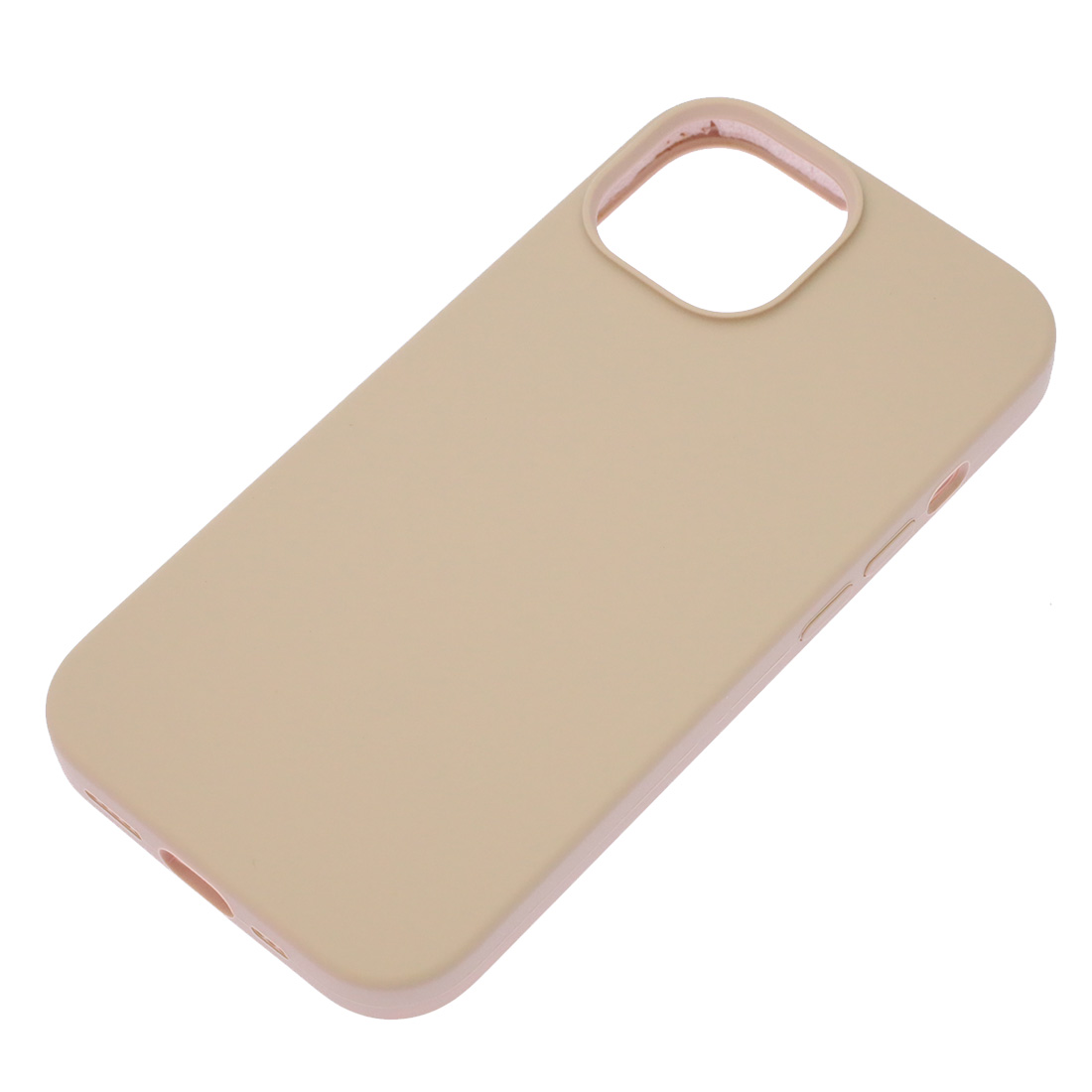 Чехол накладка Silicon Case для APPLE iPhone 15 (6.1"), силикон, бархат, цвет розовый песок