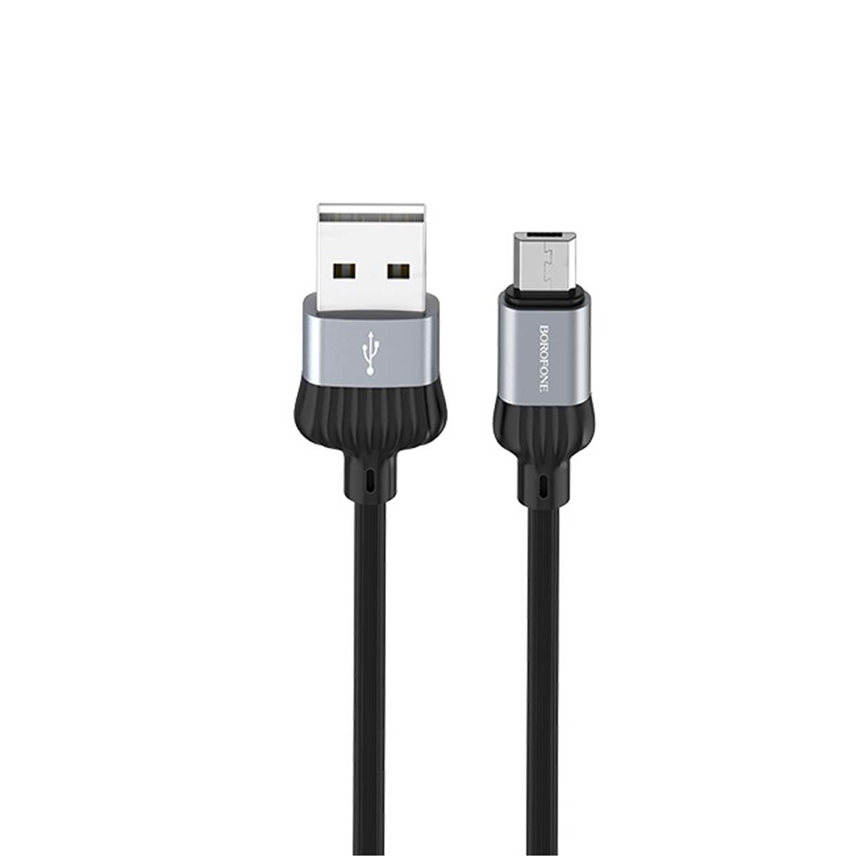 Кабель BOROFONE BX28 Dignity Micro USB, 3A, длина 1 метр, силикон, цвет черно серый