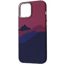 Чехол накладка FreeAir с поддержкой MagSafe для APPLE iPhone 13 Pro Max (6.7"), пластик, светится в темноте, горный узор 2