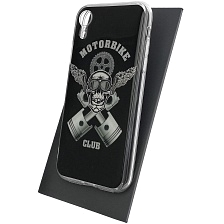 Чехол накладка для APPLE iPhone XR, силикон, глянцевый, рисунок Motorbike Club