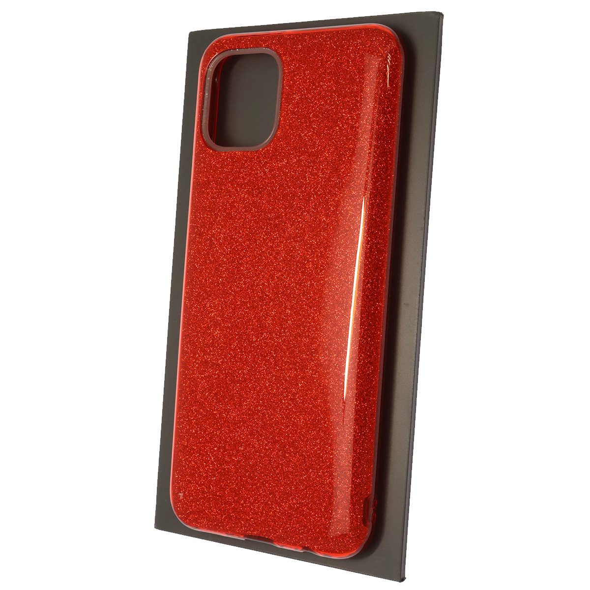 Чехол накладка SHINE для SAMSUNG Galaxy A03, силикон, блестки, цвет красный