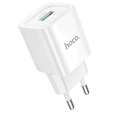 СЗУ (Сетевое зарядное устройство) HOCO C145A Charm, 18W, 1 USB A, QC3.0, цвет белый