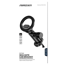 Автомобильный магнитный держатель AIROXA ARX-00609 с креплением под MagSafe для смартфона, в решетку воздуховода, цвет черный