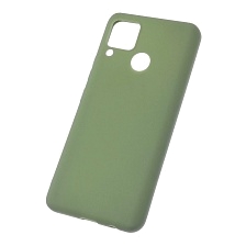 Чехол накладка SOFT TOUCH для Realme C15, силикон, матовый, цвет фисташковый