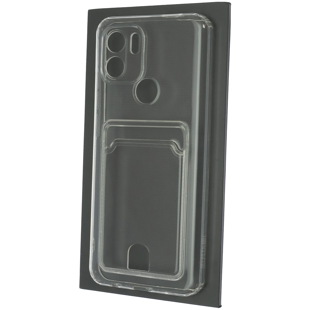 Чехол накладка CARD CASE для Redmi A1 Plus, Redmi A2 Plus, POCO C51, защита камеры, силикон, отдел для карт, цвет прозрачный Чехол накладка CARD CASE для Redmi A1 Plus, Redmi A2 Plus, POCO C51, защита камеры, силикон, отдел для карт, цвет прозрачный