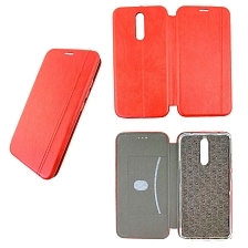 Чехол книжка VINTAGE LiNE для XIAOMI Redmi 8, экокожа, визитница, цвет красный.