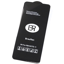 Защитное стекло 9H BRAUFFEN для XIAOMI Redmi Note 11 4G, Redmi Note 11S, Redmi Note 12S, POCO M4 Pro 4G, цвет окантовки черный