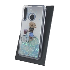 Чехол накладка TransFusion для HUAWEI Honor 20s, P30 Lite, Nova 4E, силикон, переливашка, рисунок Велосипед.