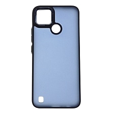 Чехол накладка для Realme C21Y, C25Y силикон, пластик, цвет окантовки темно синий Чехол накладка для Realme C21Y, C25Y силикон, пластик, цвет окантовки темно синий