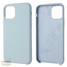Чехол накладка Silicon Case для APPLE iPhone 11 Pro 2019, силикон, бархат, цвет нежно голубой.