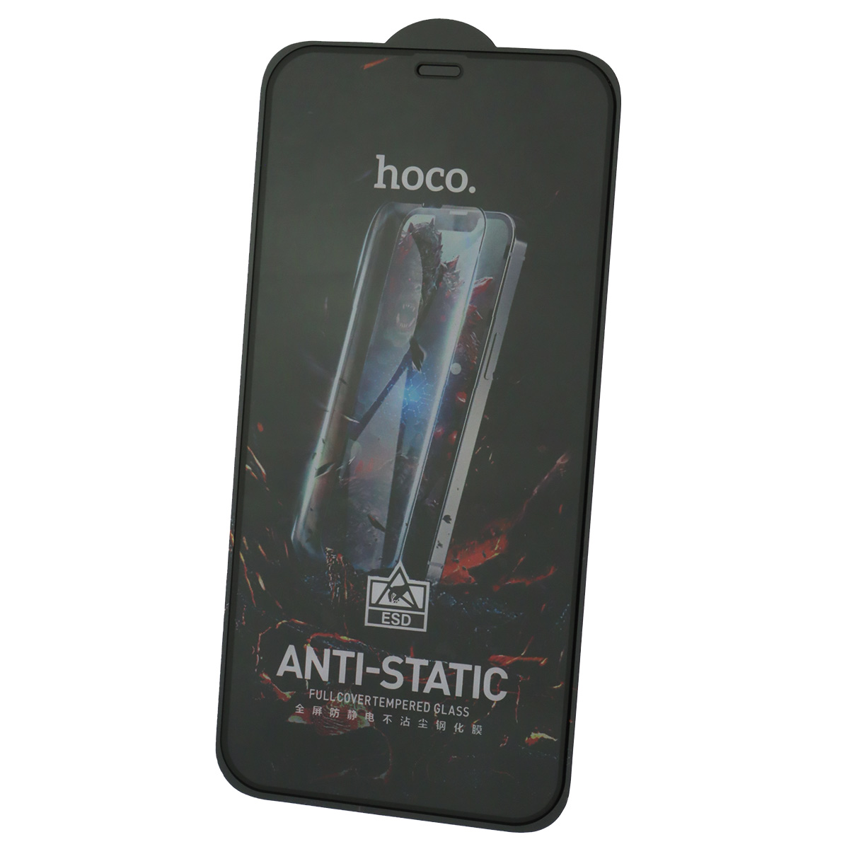 Защитное стекло HOCO G10 Anti-static для APPLE iPhone 12, iPhone 12 Pro, цвет окантовки черный