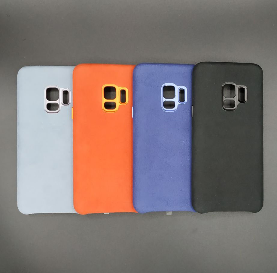 Чехол-накладка ALCANTARA для SAMSUNG S9 Plus цвет красный ASH.