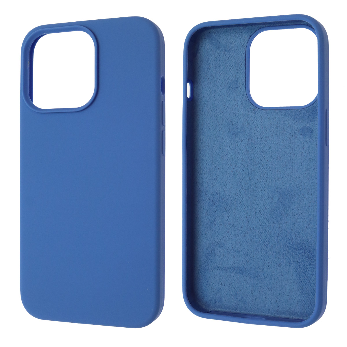 Чехол накладка Silicon Case для APPLE iPhone 13 Pro (6.1), силикон, бархат, цвет синий