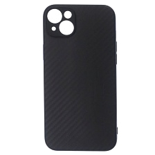 Чехол накладка для APPLE iPhone 14 Plus (6.7"), силикон, карбон, цвет черный
