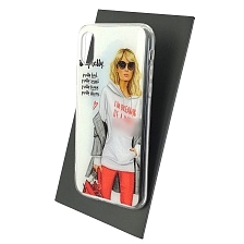 Чехол накладка для APPLE iPhone X, iPhone XS, силикон, блестки, глянцевый, рисунок Be pretty