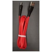 Кабель G08 USB Type C, длина 1 метр, цвет черно красный