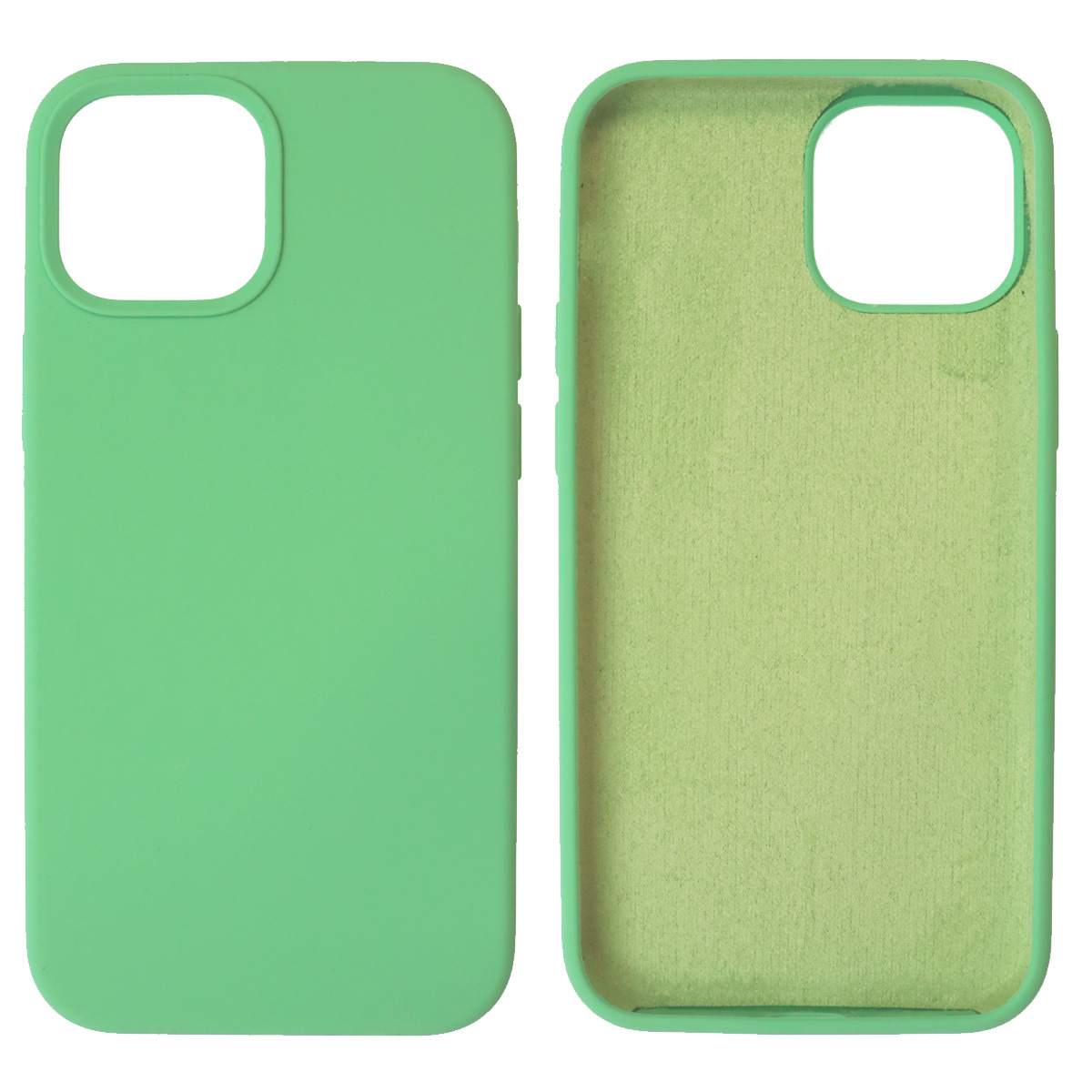 Чехол накладка Silicon Case для APPLE iPhone 13 mini (5.4), силикон, бархат, цвет мятный