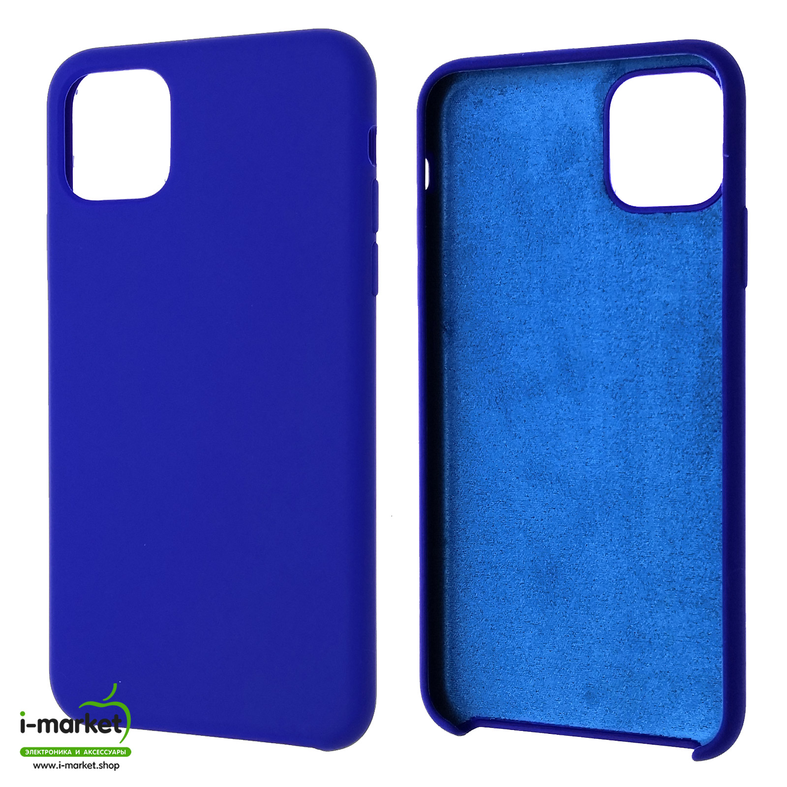 Чехол накладка Silicon Case для APPLE iPhone 11 Pro MAX 2019, силикон, бархат, цвет ярко синий